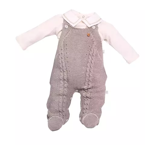 Jardineira Beth Bebe Em Tricot Com Body