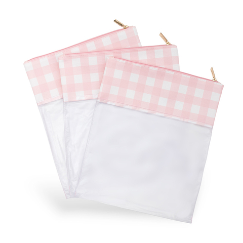 Kit Organizador de Maternidade Vichy Rosa