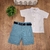 Conjunto Milon Branco Camisa em Tricoline e Bermuda em Linho