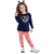 Conjunto Kyly Flores Marinho/Rosa