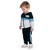 Conjunto Masculino Moletom Kyly Flanelado Azul/Preto
