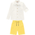 Conjunto Milon Camisa e Bermuda Bari Linho Amarela