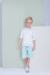 Conjunto Milon Camisa e Bermuda Bari Linho Azul