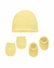 Kit Anjos Baby Amarelo Touca Luva Sapatinho