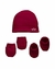Kit Anjos Baby Vermelho Touca Luva Sapatinho