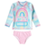 Conjunto Praia Sorvete Rosa UV 50+ Tip Top