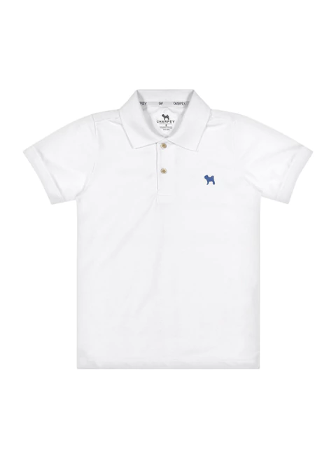 Camiseta Polo Branca Em Piquet Charpey