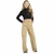 Calça Wide leg Mania Jeans Caqui