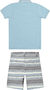 Conjunto Charpey Azul Polo em Piquet Bermuda em Linho - comprar online