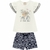 Conjunto Milon Azul Marinho Bicicleta e Flores