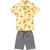 Conjunto Milon Barcos Amarelo/Cinza