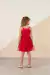 Vestido Vermelho Canelado Mon Sucre Com Tule - comprar online