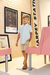 Conjunto Charpey Camisa em Tricoline Bermuda Em Sarja