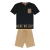 Conjunto Masculino Kyly Preto Com Bermuda de Moletinho
