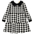 Vestido Boneca Preto e Branco Milon Com Gola - comprar online