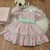Vestido Petit Cherie Rosa/Verde - comprar online