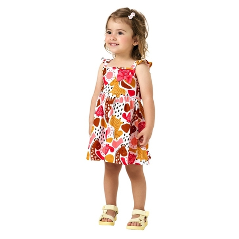 Vestido Infantil Menina Bichinhos Kyly