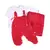 Saida Maternidade RN Vermelho Jardineira+Body+Manta - comprar online
