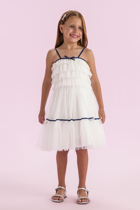 Vestido Branco Petit Cherie Tule