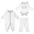Kit enxoval 3 peças macacão body calça suedine bebê tip top