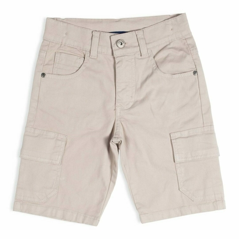 Bermuda infantil Masculina Sarja Cargo Areia Mania Kids