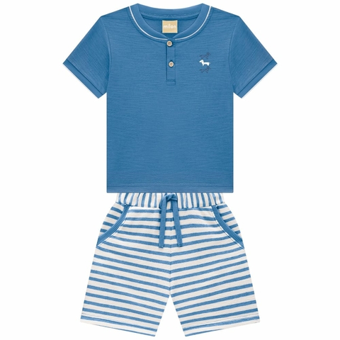 Conjunto Masculino Milon Azul Anoitecer Listrado