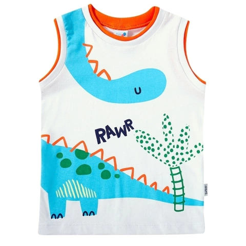 camiseta regata dino meia malha toddler tip top