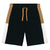 Conjunto Masculino Kyly Preto e Bege Com Bermuda Em Moletinho - My Little Bear