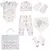 Kit enxoval bebê 6 peças suedine com sacola tip top Cinza