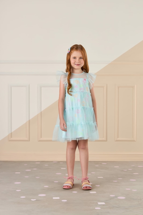Vestido Mon Sucre Lovely Cats Em Tule