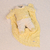Saída De Maternidade Amarelo E Branco De Tricot e Malha Beth Baby
