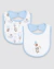Kit 2 Babador Atoalhado Masculino Bordado Anjos Baby Cores