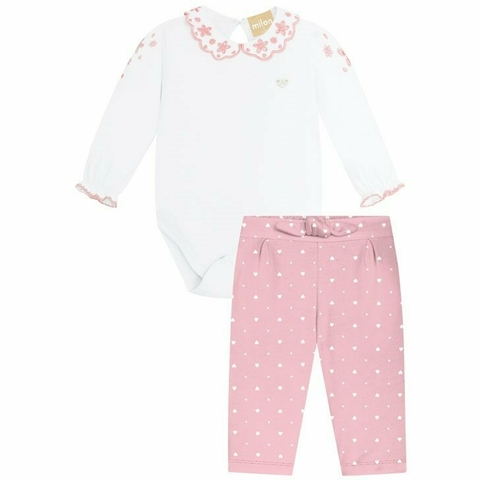 Conjunto Milon Baby Rosa Body Com Golinha