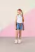 Conjunto Mon Sucre Com Shosts Jeans Bordado Florido