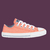 Tênis Converse Chuck Taylor All Star Kids Ox Seasonal Plus Salmão Fosco