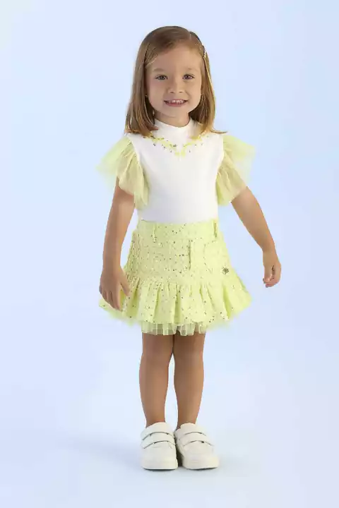Conjunto Verde Cítrico Paete Petit Cherie