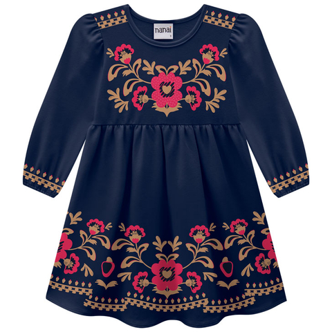 Vestido Nanai Azul Marinho