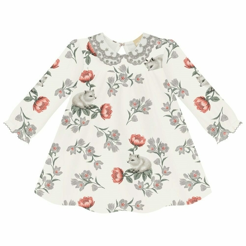 Vestido Com Calcinha Milon Estampa Cinza