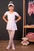 Collant Branco Ballet Manga Curta na internet