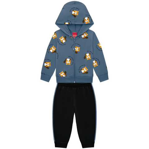 Conjunto Moleton Masculino Kyly Azul Anoitecer