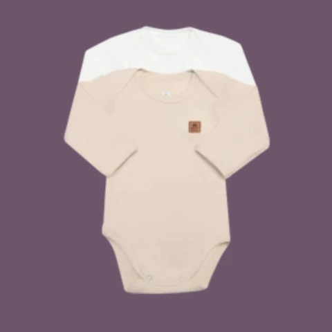 Kit 2 Body Baby Best Algodão Egípcio