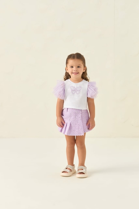 Conjunto Petit Cherie Menina Bonita Lílas Com Paetê