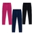 Kit 3 Legging Kyly Flanelada Marinho/Pink/Preta