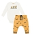 Conjunto Baby Milon Com Body Off White/Mostarda