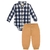 Conjunto Baby Milon Com Body Xadrez e Calça Mostarda