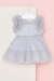 Vestido Petit Cherie Cinza Tule