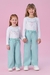 Conjunto Petit Cherie Calça Wide Leg Verde(Com manga Curta)