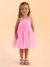 Vestido Patit Cherie Em Tule Rosa Com Brilhos