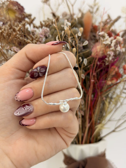 Conjunto perla en acero blanco