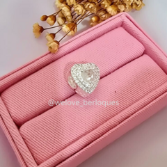 Berloque Coração Cravejado com Zircônias Cristal separador - comprar online